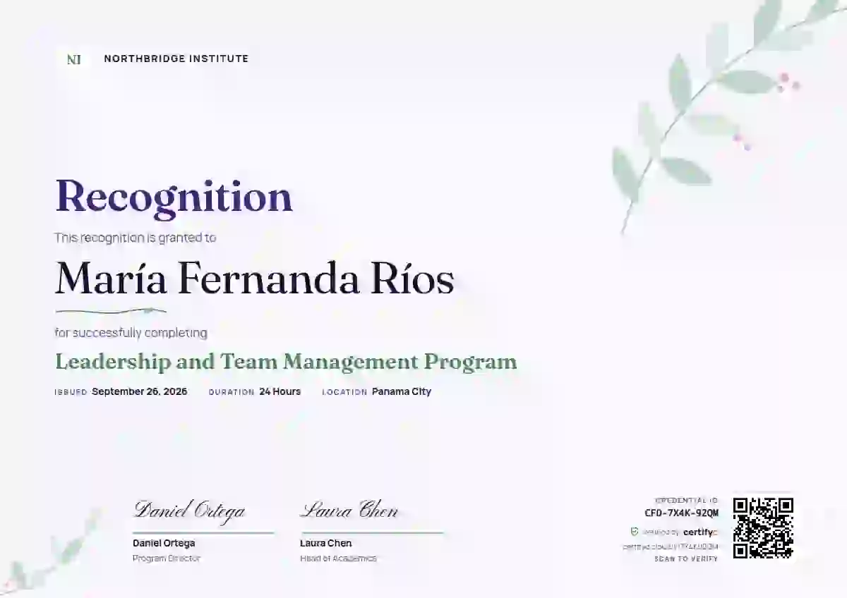 Botanical Iris latin america certificate template