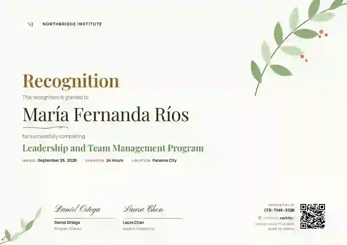 Botanical Citrus latin america certificate template