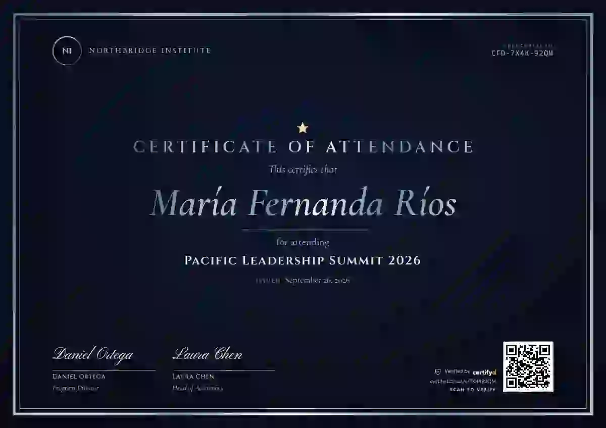 Plantilla de certificado Luxury Foil Ink Silver de asistencia a eventos
