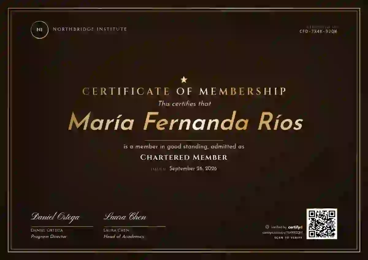 Plantilla de certificado Luxury Foil Espresso de membresía