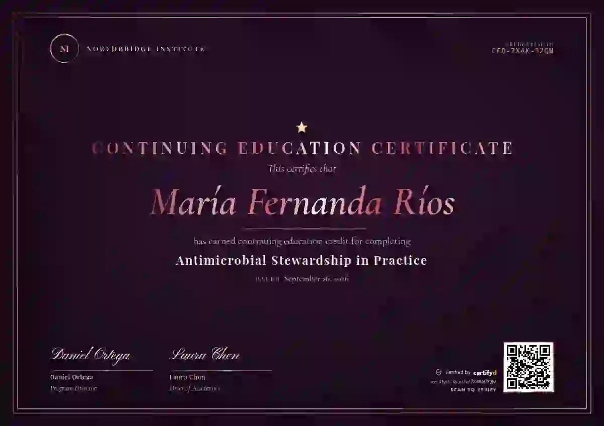 Luxury Foil Plum Rose continuing education certificate template