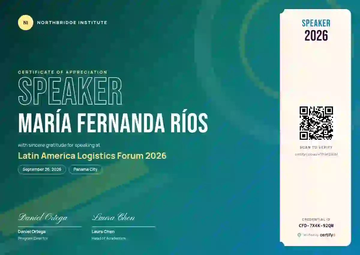 Plantilla de certificado Festival Lagoon de ponente de conferencia