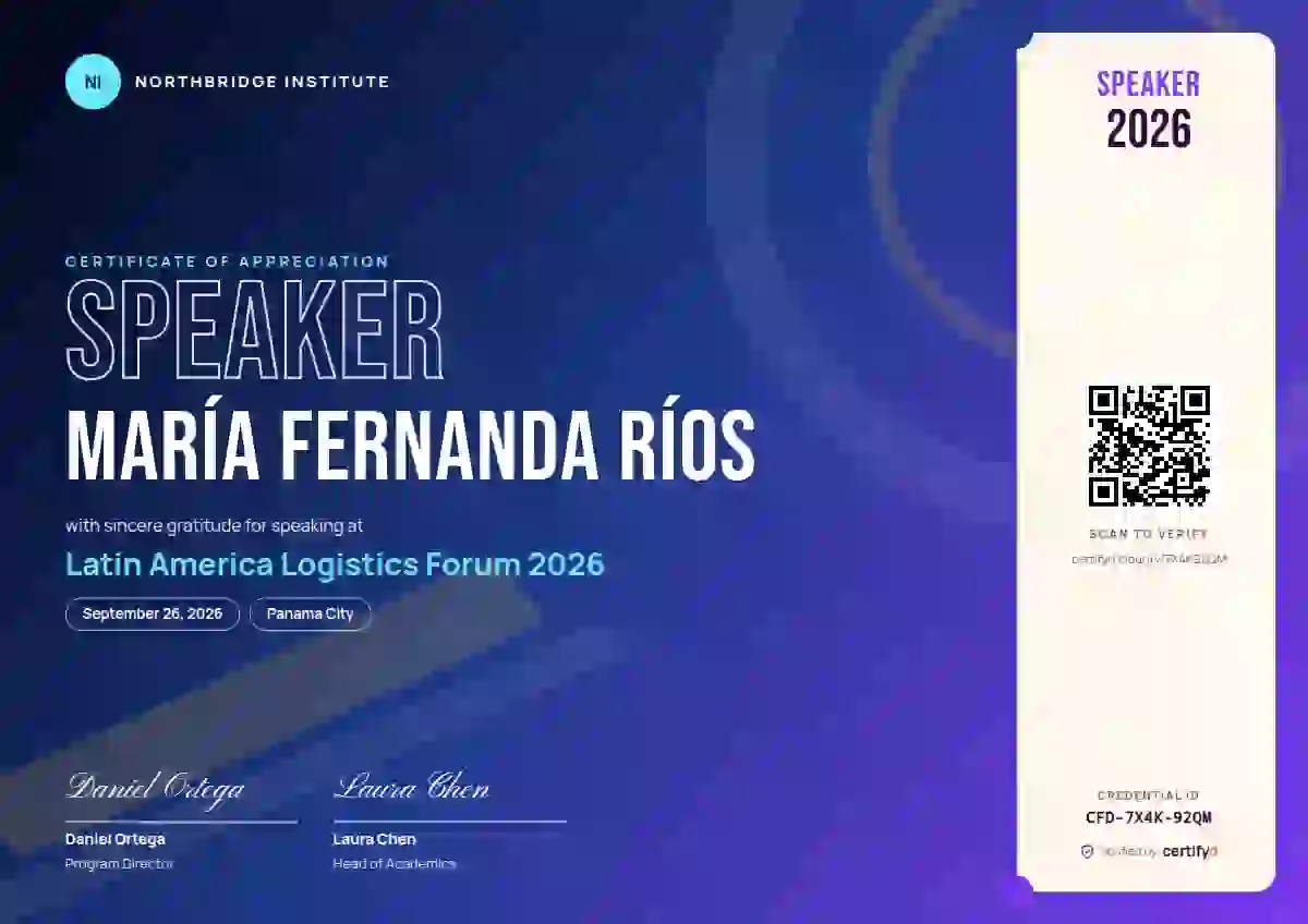 Festival Midnight conference speaker certificate template