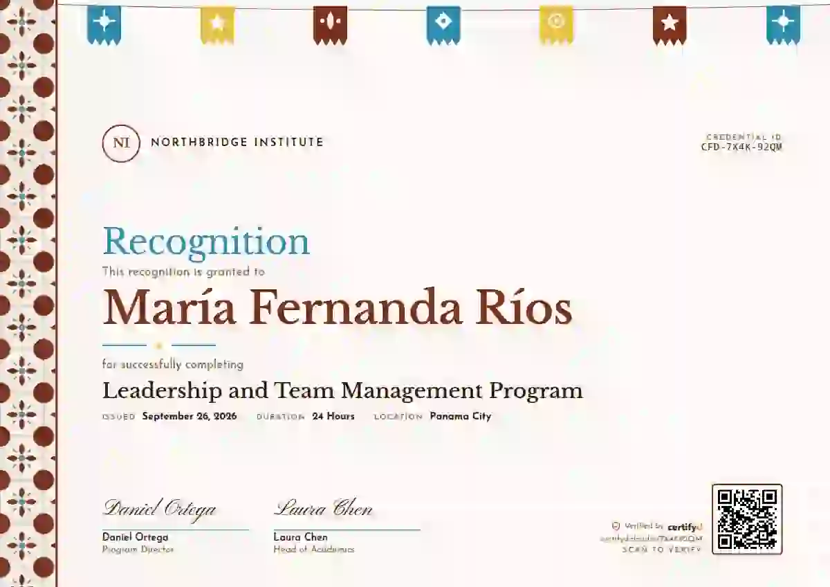 Plantilla de certificado Latin Heritage Coral de latinoamérica