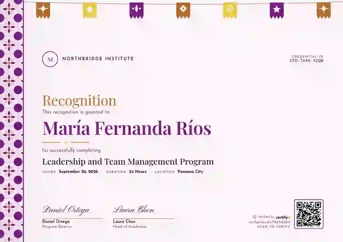 Plantilla de certificado Latin Heritage Orchid de latinoamérica