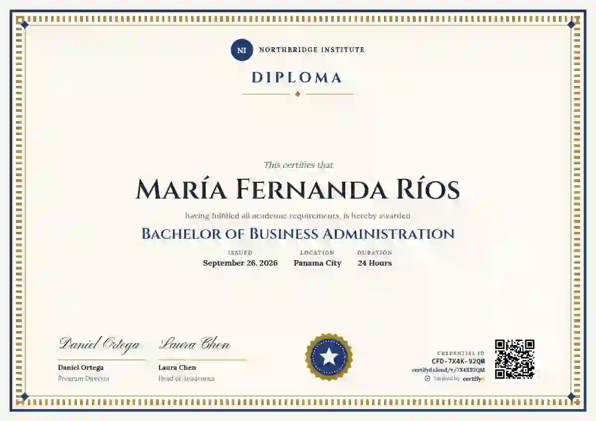 Plantilla de certificado Double Frame Diploma de diploma académico