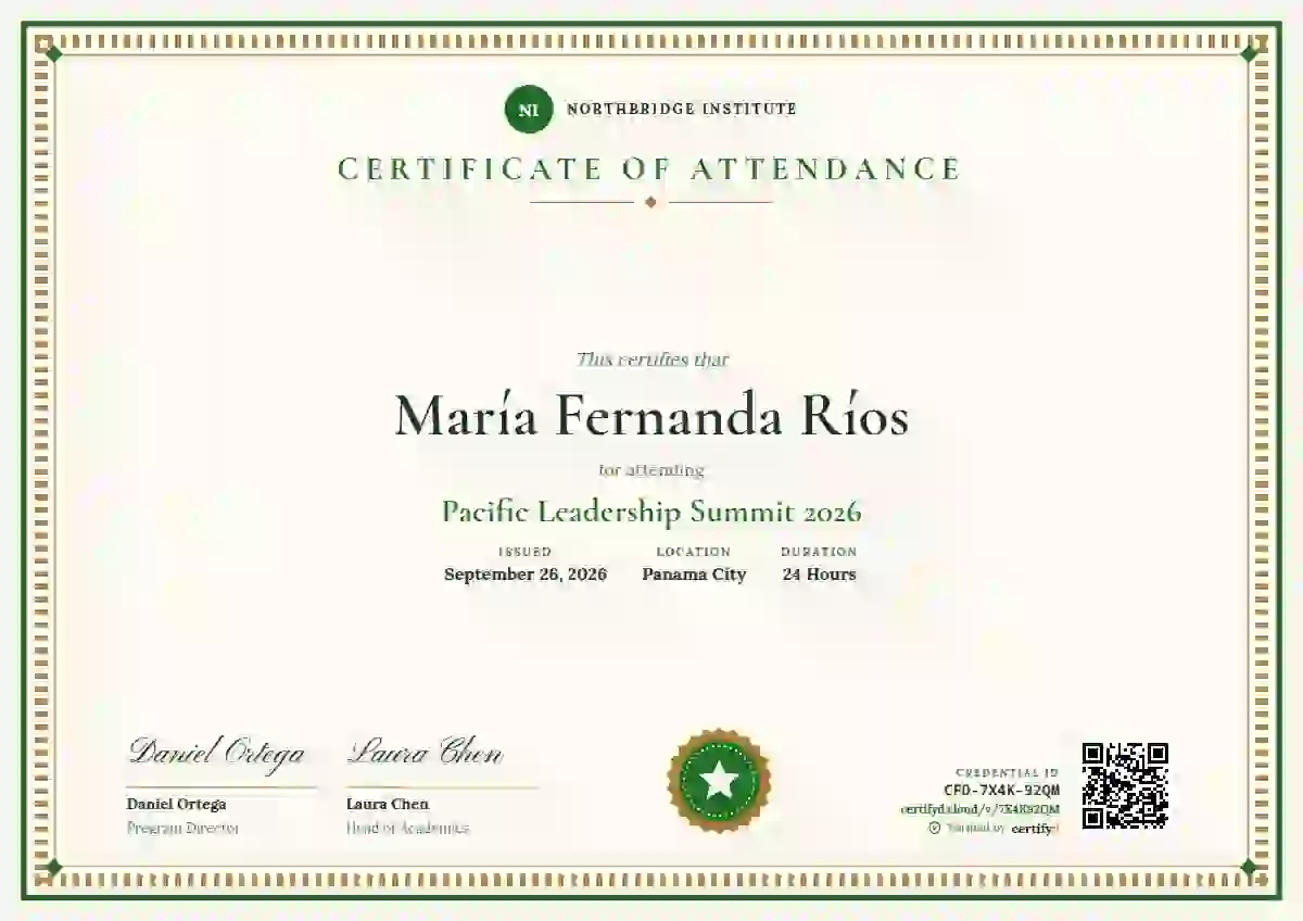 Plantilla de certificado Double Frame Diploma Meadow de asistencia a eventos