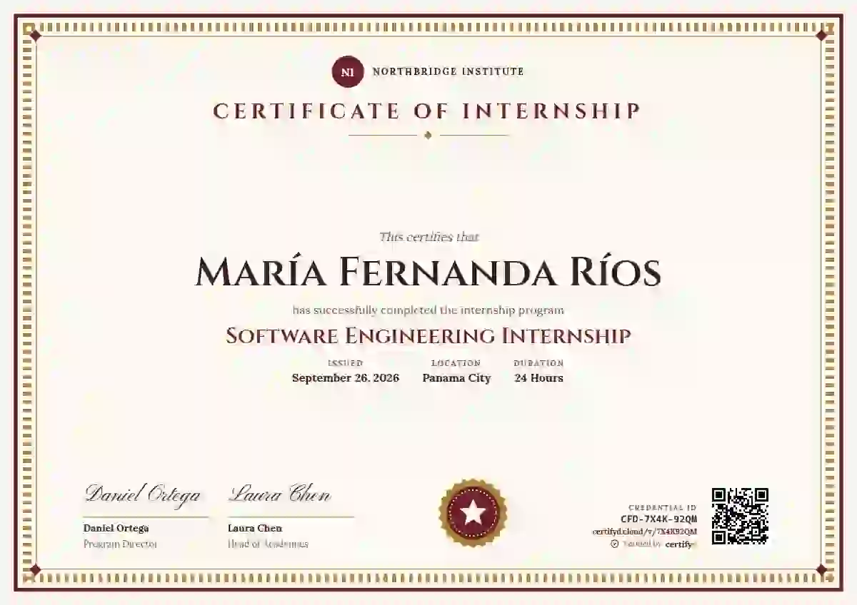 Double Frame Diploma Ruby internship certificate template