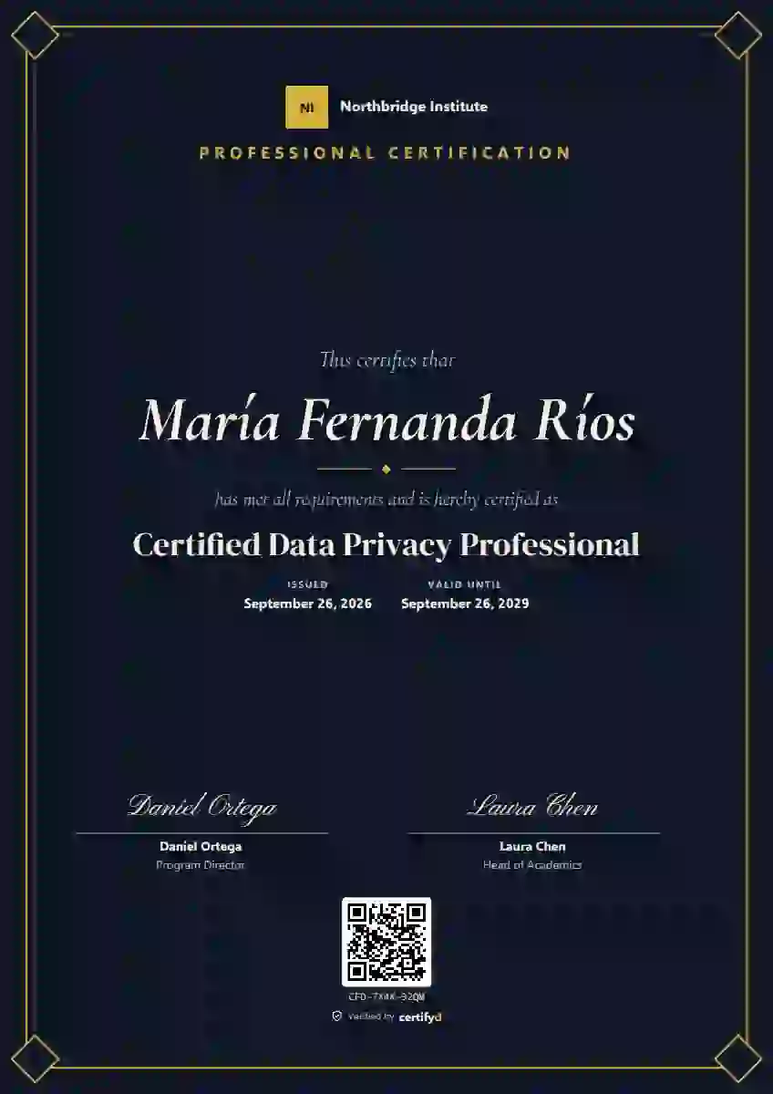 Willow professional certification certificate template