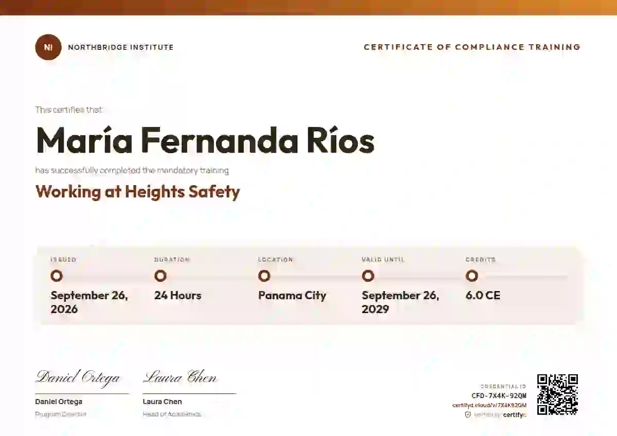 Training Timeline Vermilion compliance and safety certificate template
