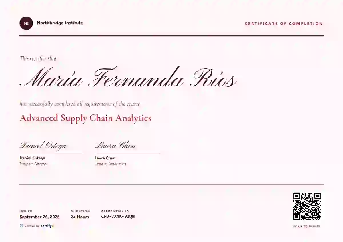Ember course completion certificate template