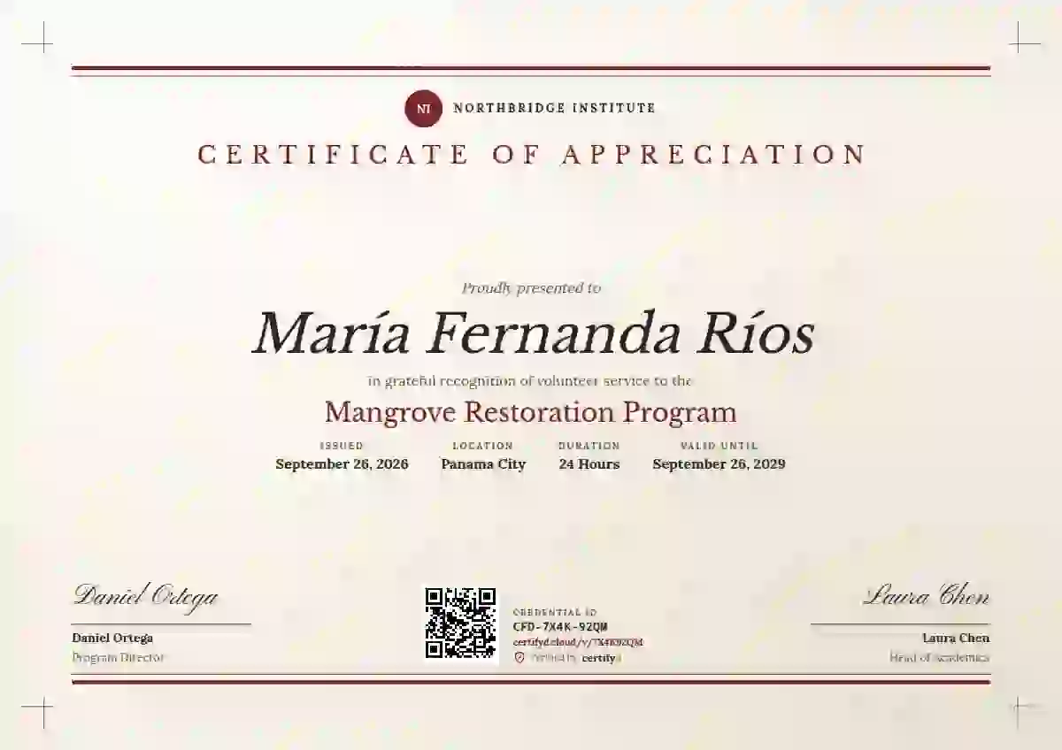 Letterpress Ruby volunteer appreciation certificate template