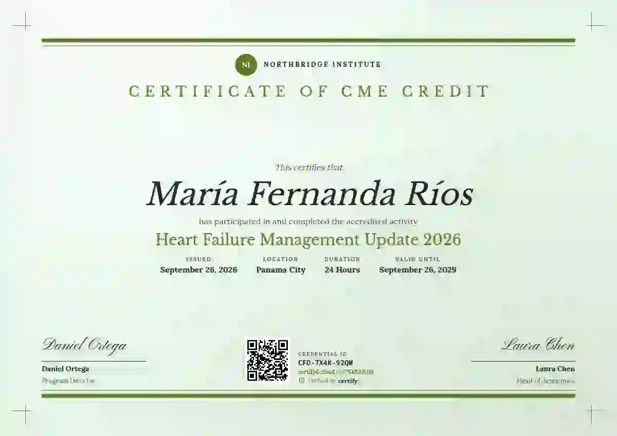 Letterpress Lime healthcare and cme certificate template