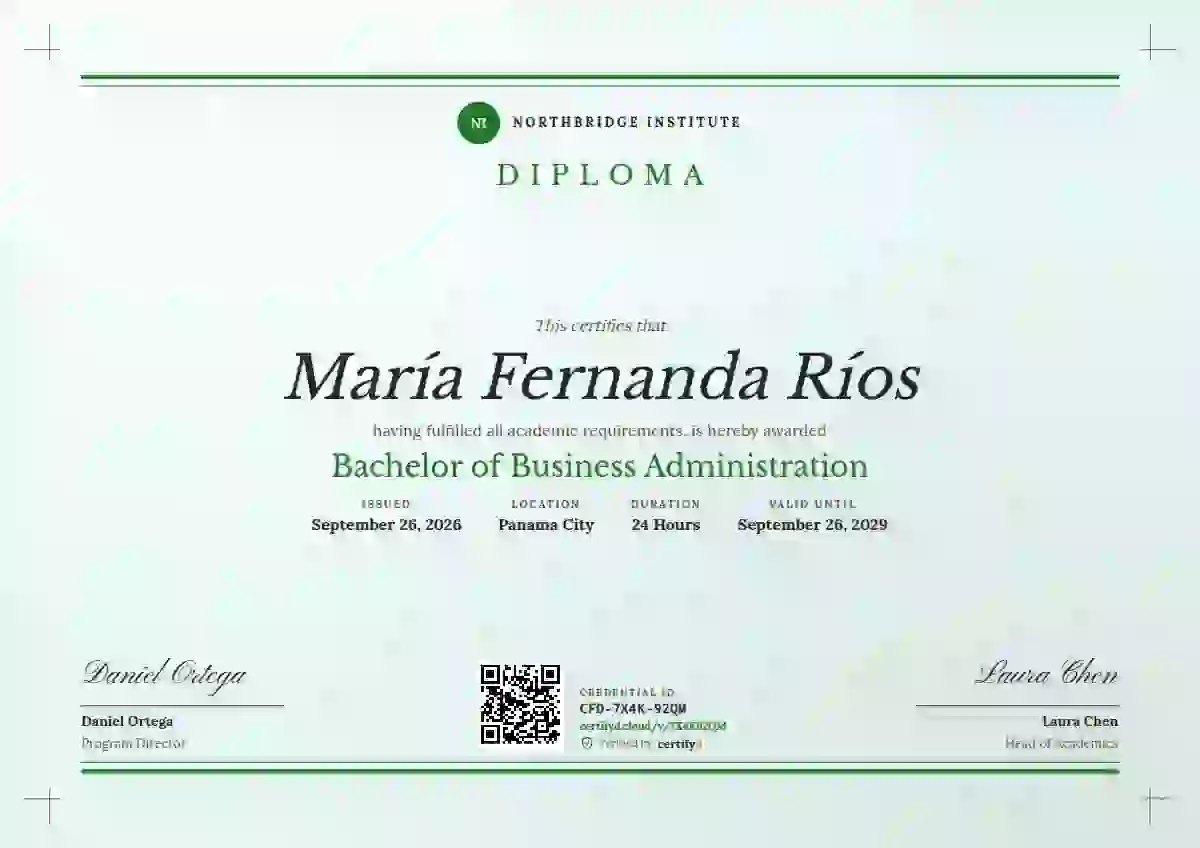 Letterpress Meadow academic diploma certificate template