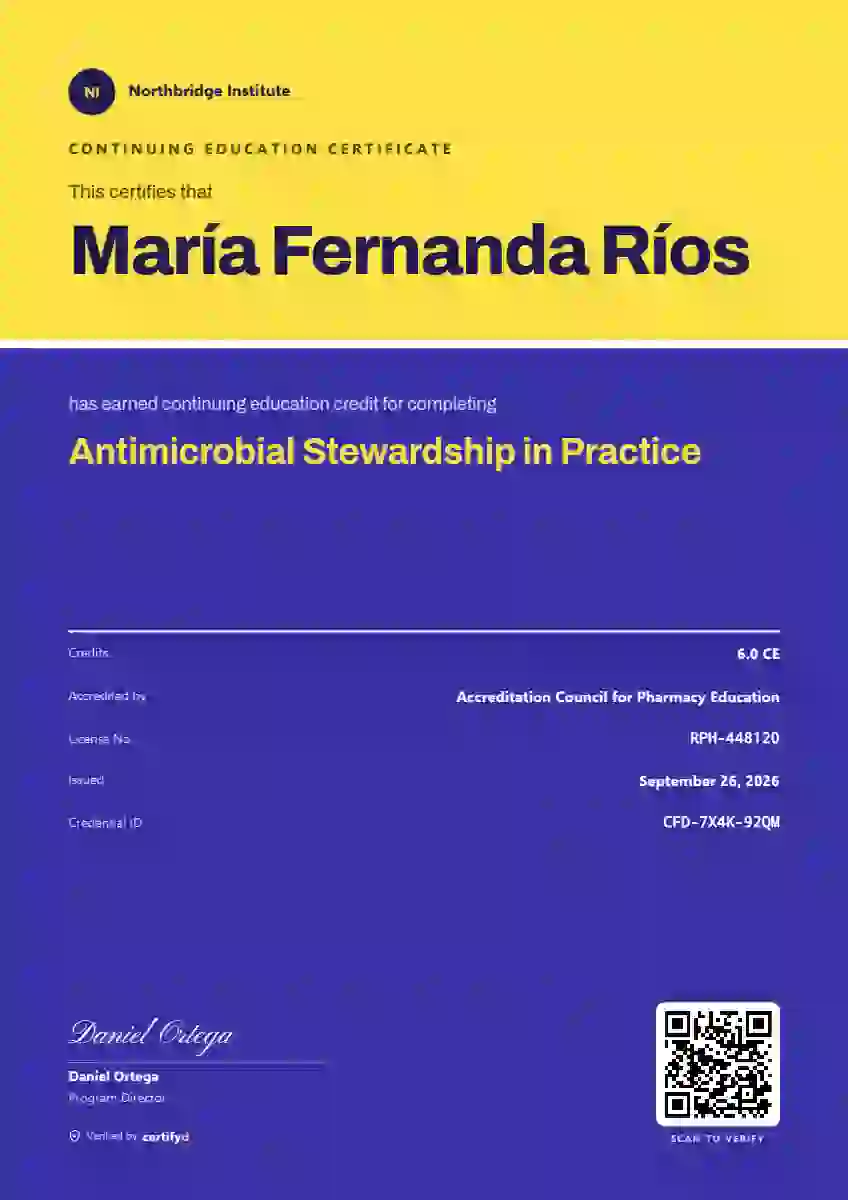 Marina continuing education certificate template