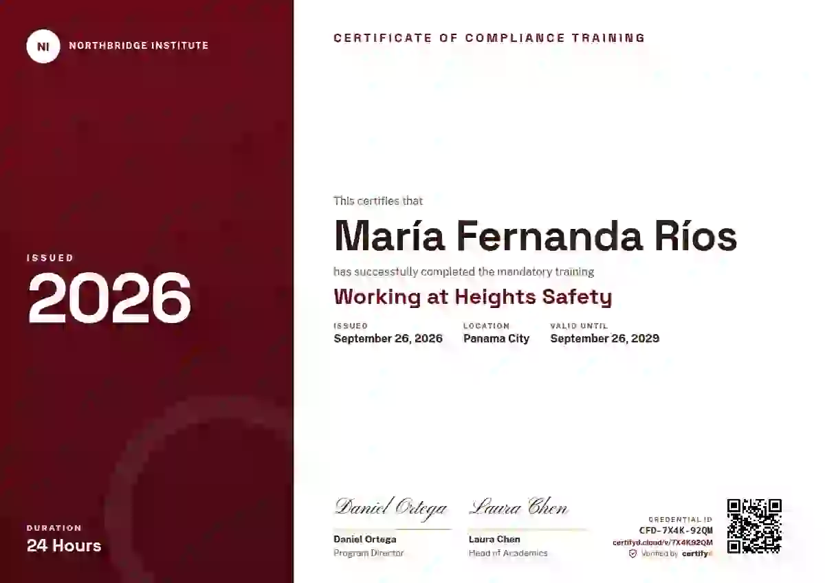 Plantilla de certificado Level Ladder Ruby de cumplimiento y seguridad