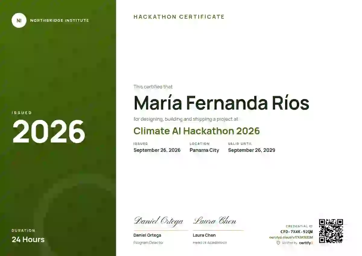 Level Ladder Lime hackathon certificate template