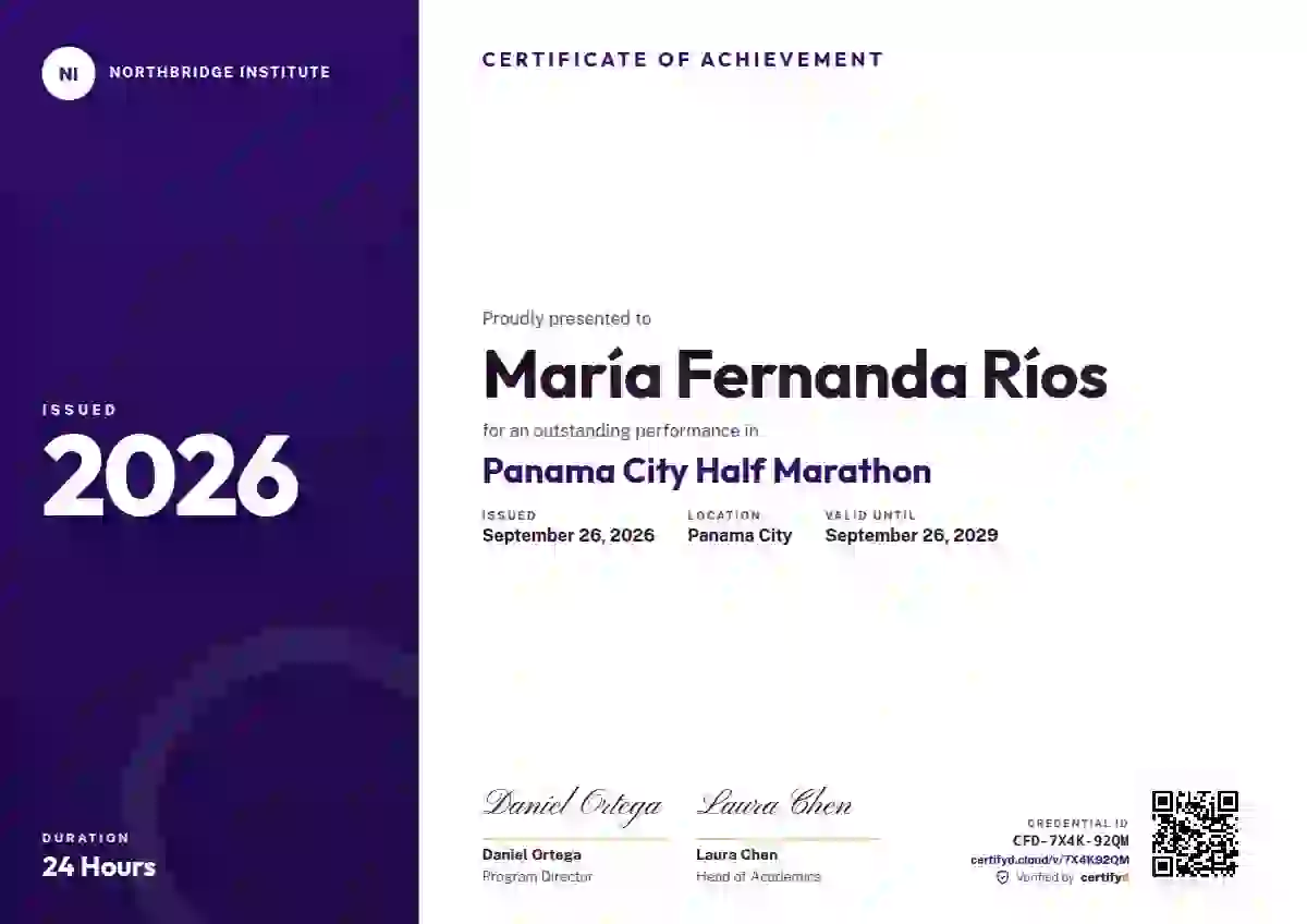 Plantilla de certificado Level Ladder Violet de deportes