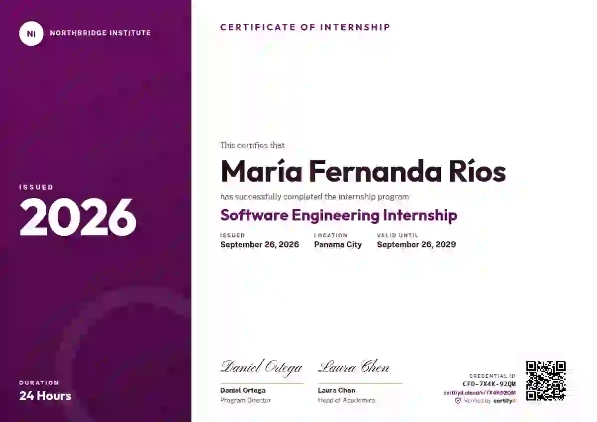 Plantilla de certificado Level Ladder Fuchsia de pasantía