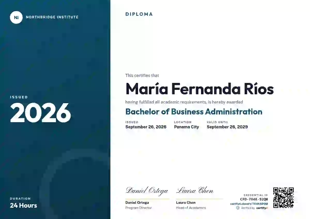 Plantilla de certificado Level Ladder Cerulean de diploma académico