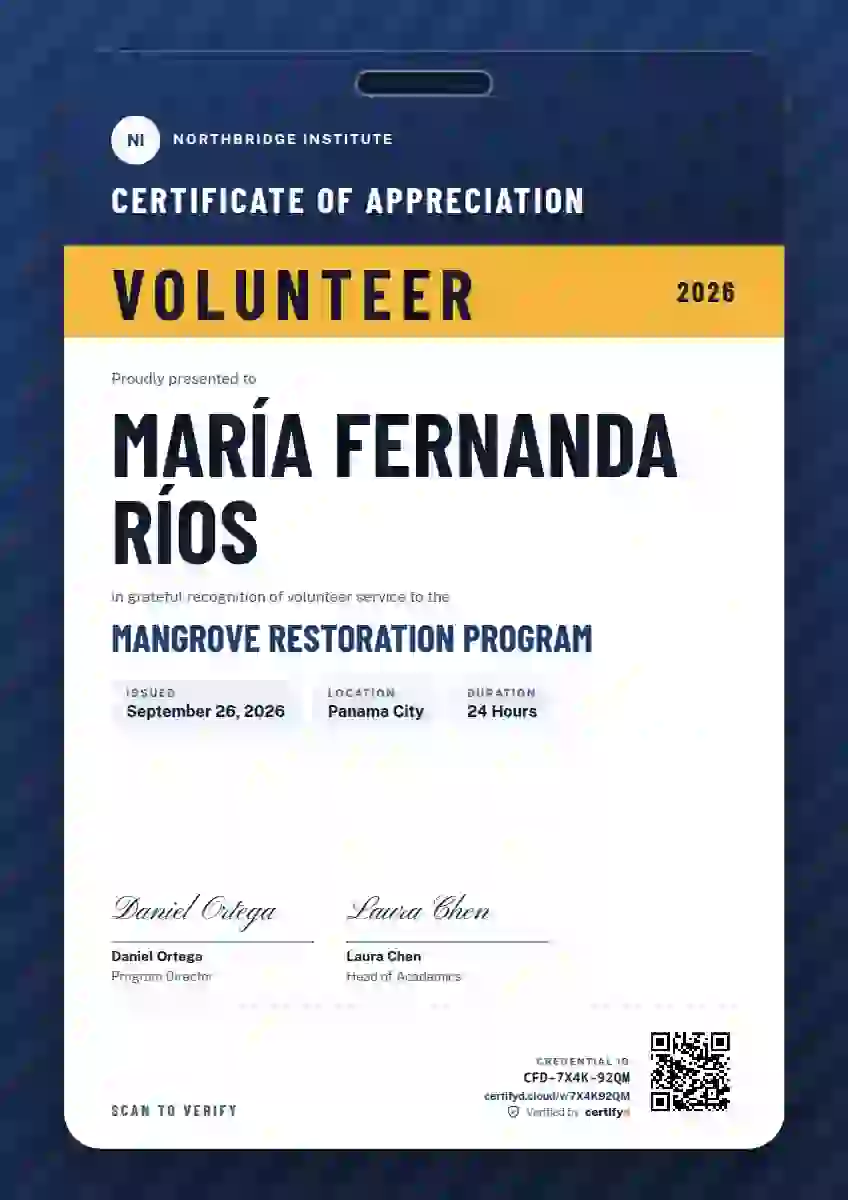 Speaker Pass Sapphire volunteer appreciation certificate template