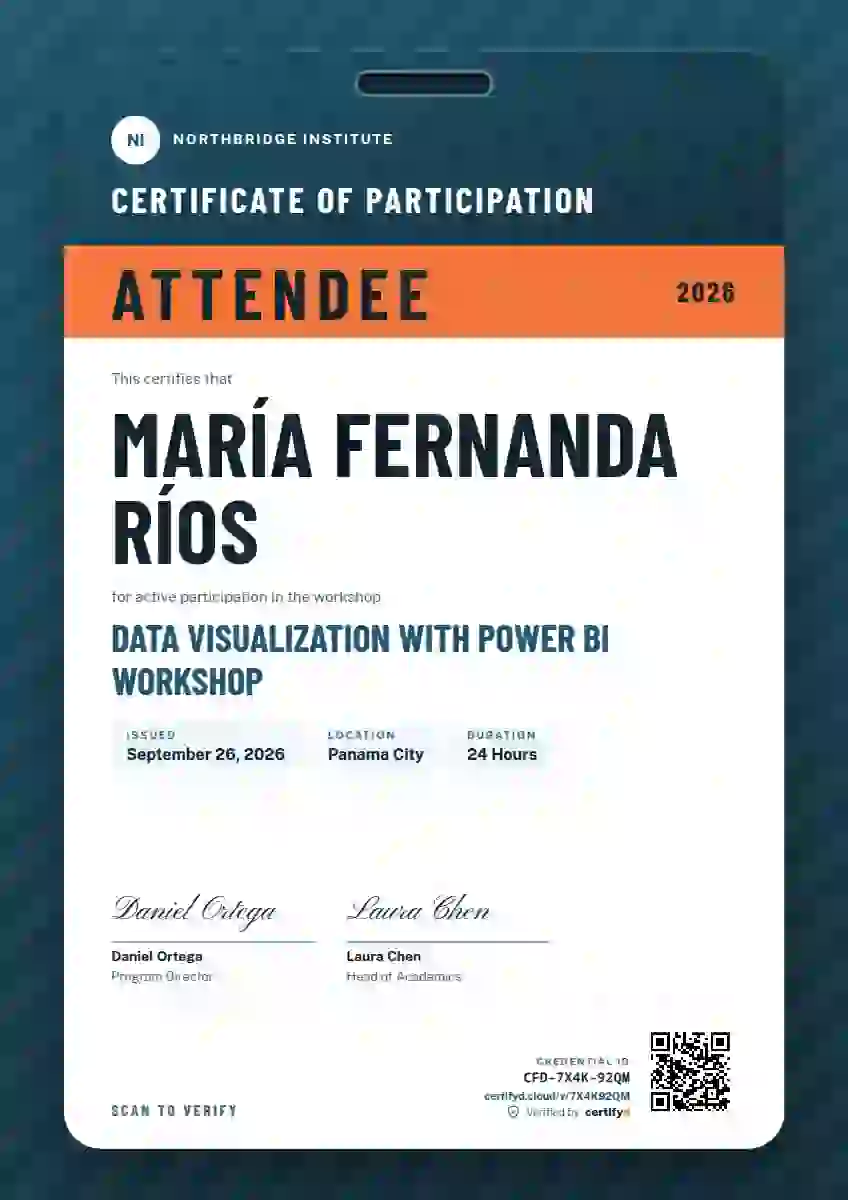 Speaker Pass Cerulean webinar and workshop certificate template
