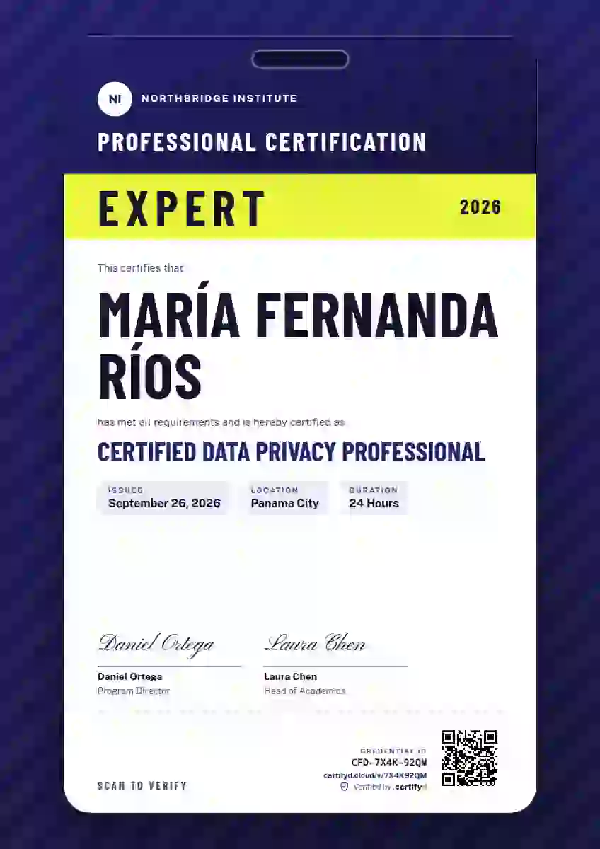 Speaker Pass Ultramarine professional certification certificate template