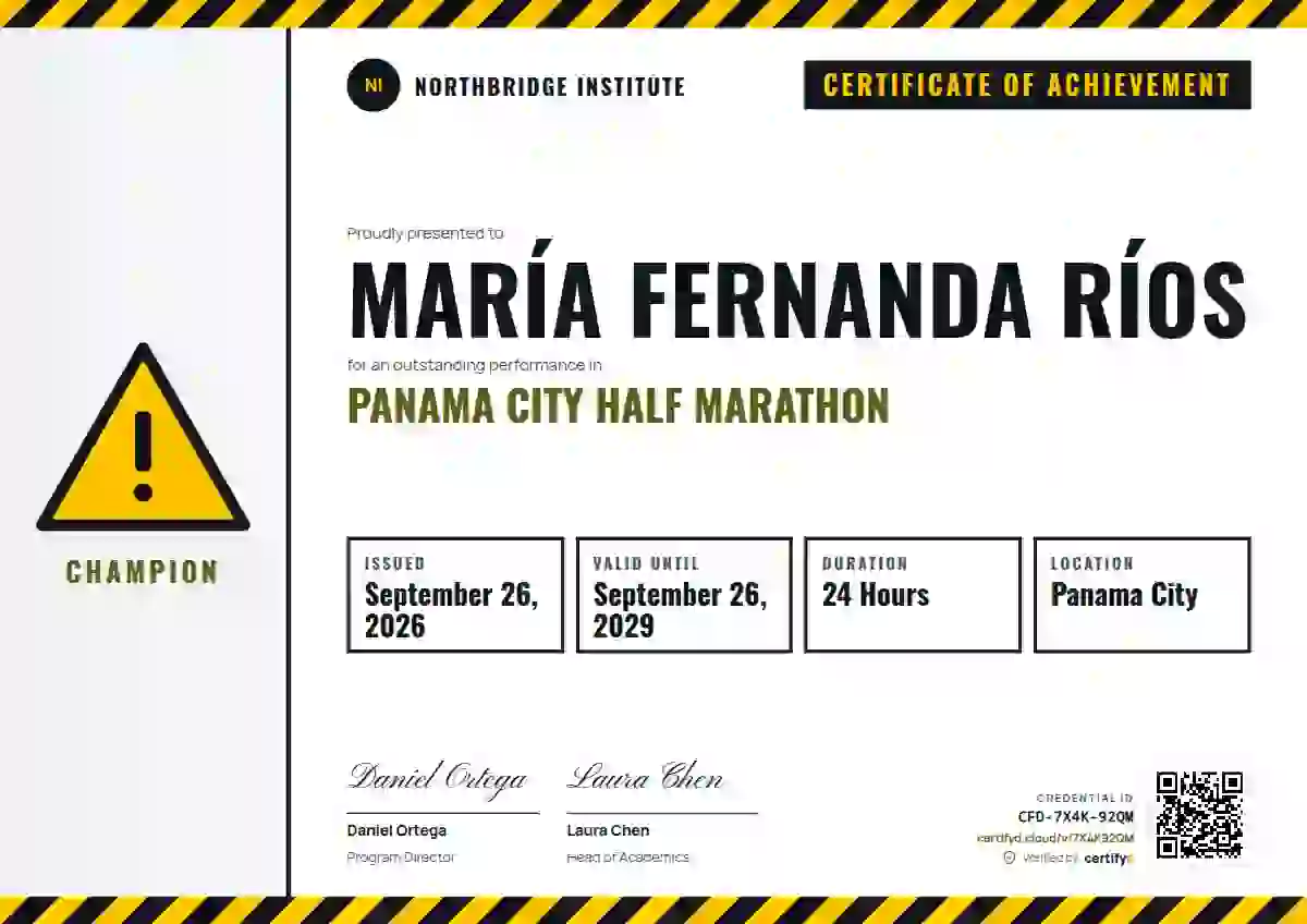 Safety Card Lime sports certificate template