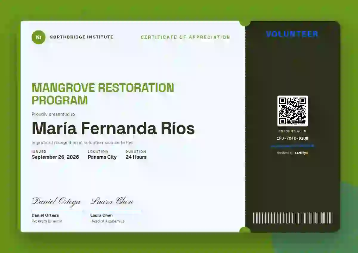 Workshop Ticket Lime volunteer appreciation certificate template