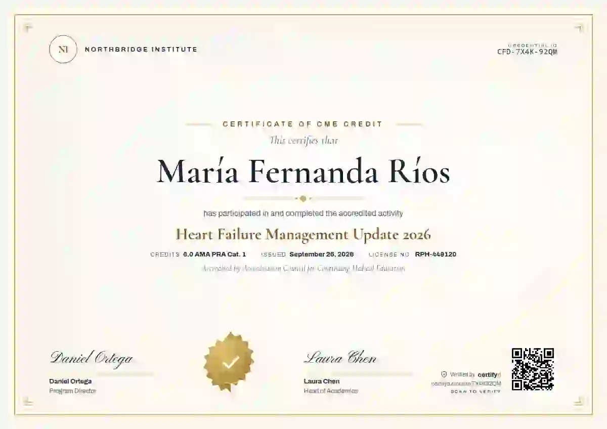Plantilla de certificado Classic Seal de salud y educación médica continua