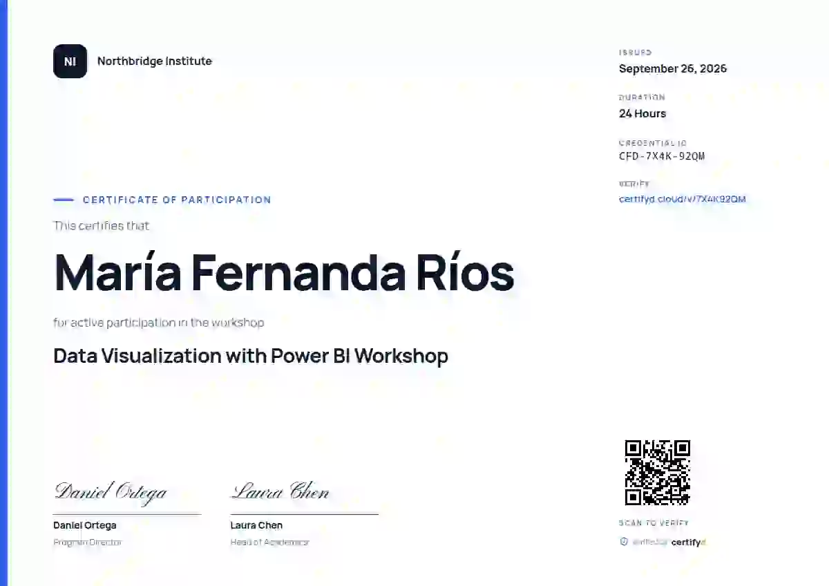 Modern Minimal webinar and workshop certificate template