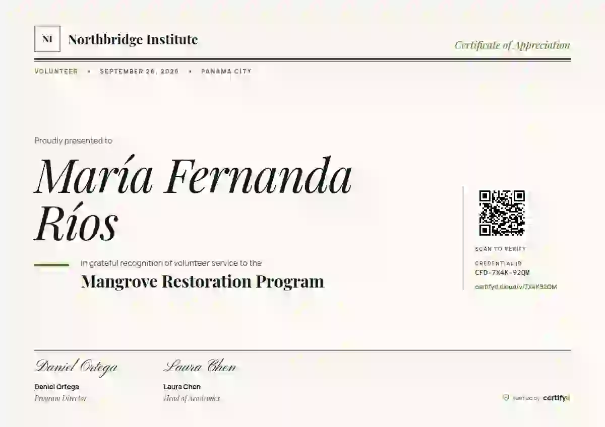Plantilla de certificado Editorial Serif Soft Lime de reconocimiento a voluntarios