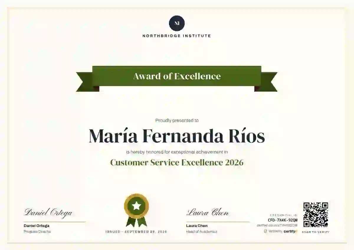 Ribbon Banner Soft Lime awards and achievement certificate template