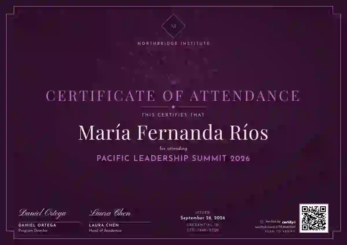 Plantilla de certificado Art Deco Fuchsia de asistencia a eventos