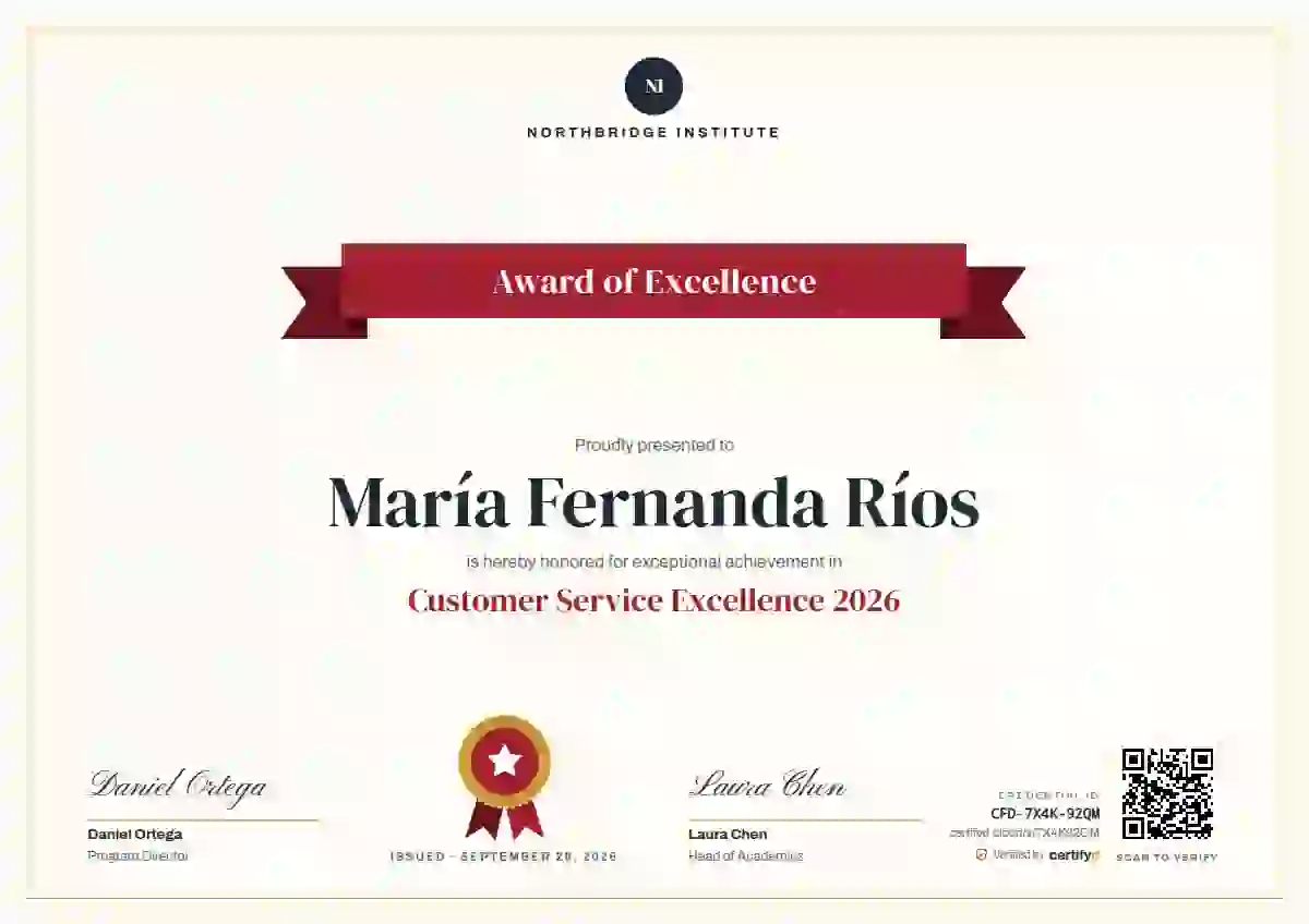 Plantilla de certificado Ribbon Banner de premios y logros