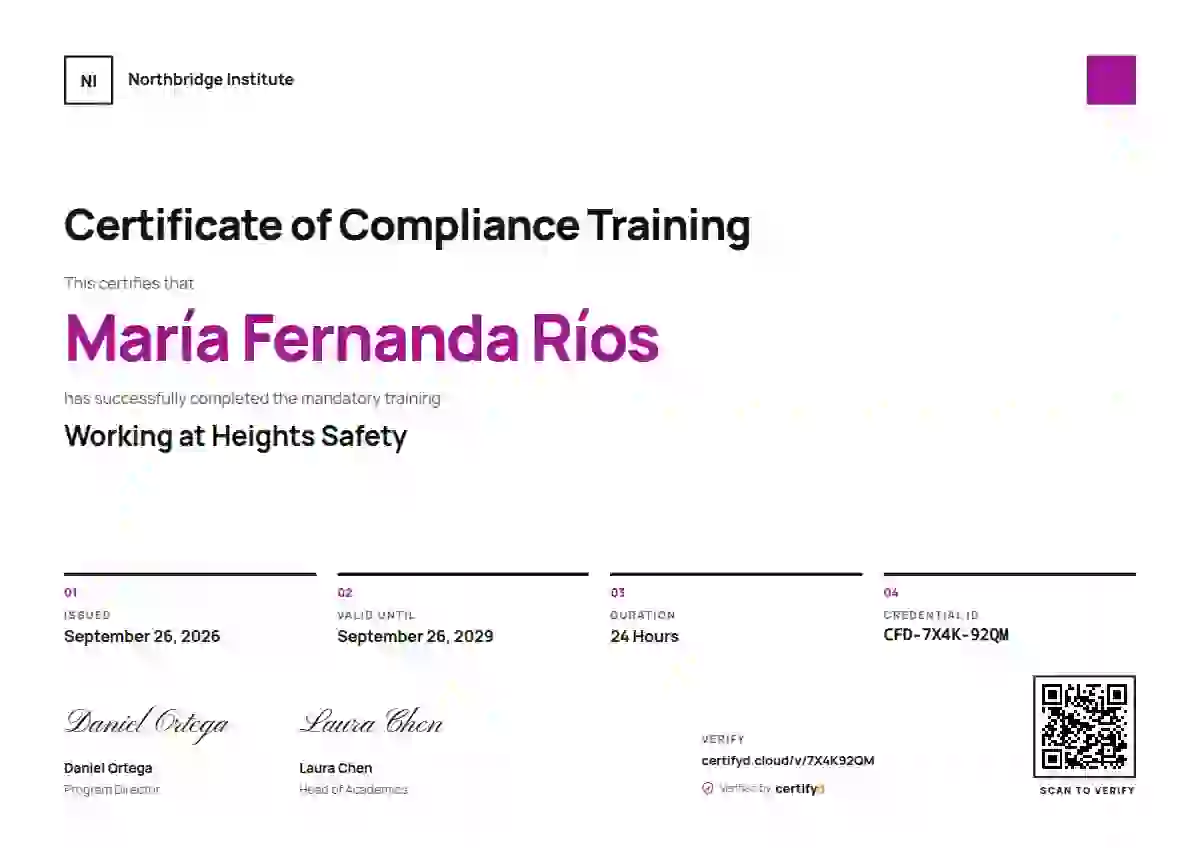 Swiss Grid Fuchsia compliance and safety certificate template