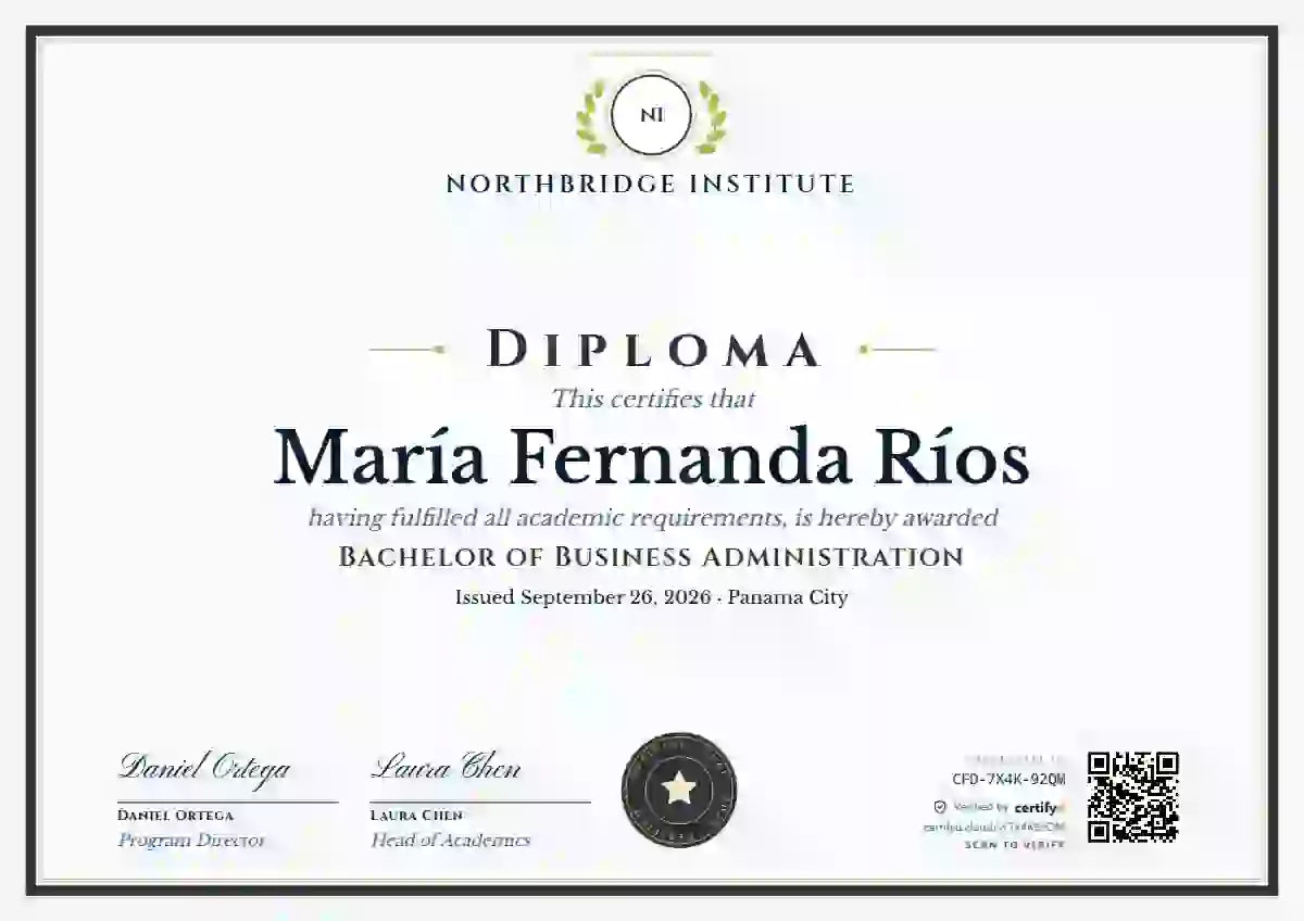 Academic Crest Lime academic diploma certificate template