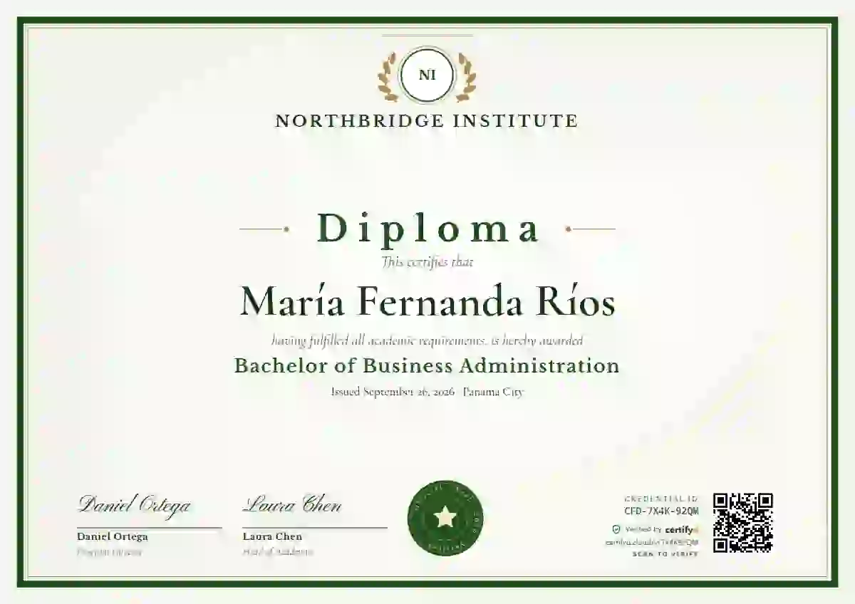 Plantilla de certificado Academic Crest Meadow de diploma académico