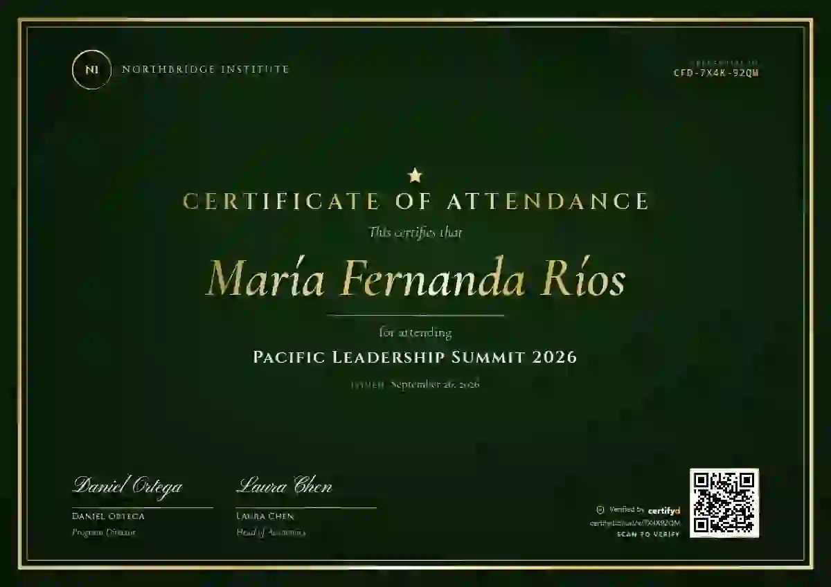 Plantilla de certificado Luxury Foil Meadow de asistencia a eventos