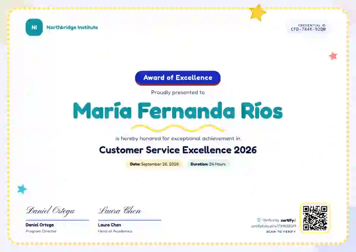 Playful Ultramarine awards and achievement certificate template