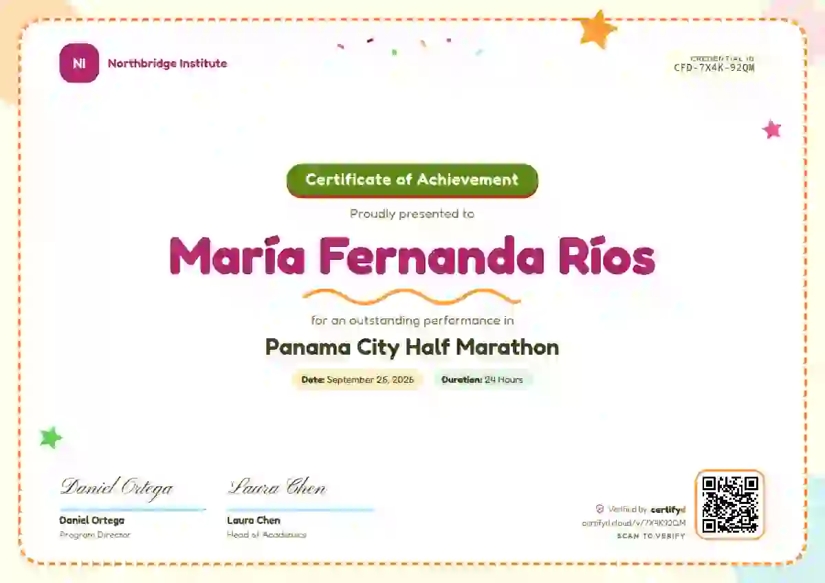 Plantilla de certificado Playful Deep Lime de deportes