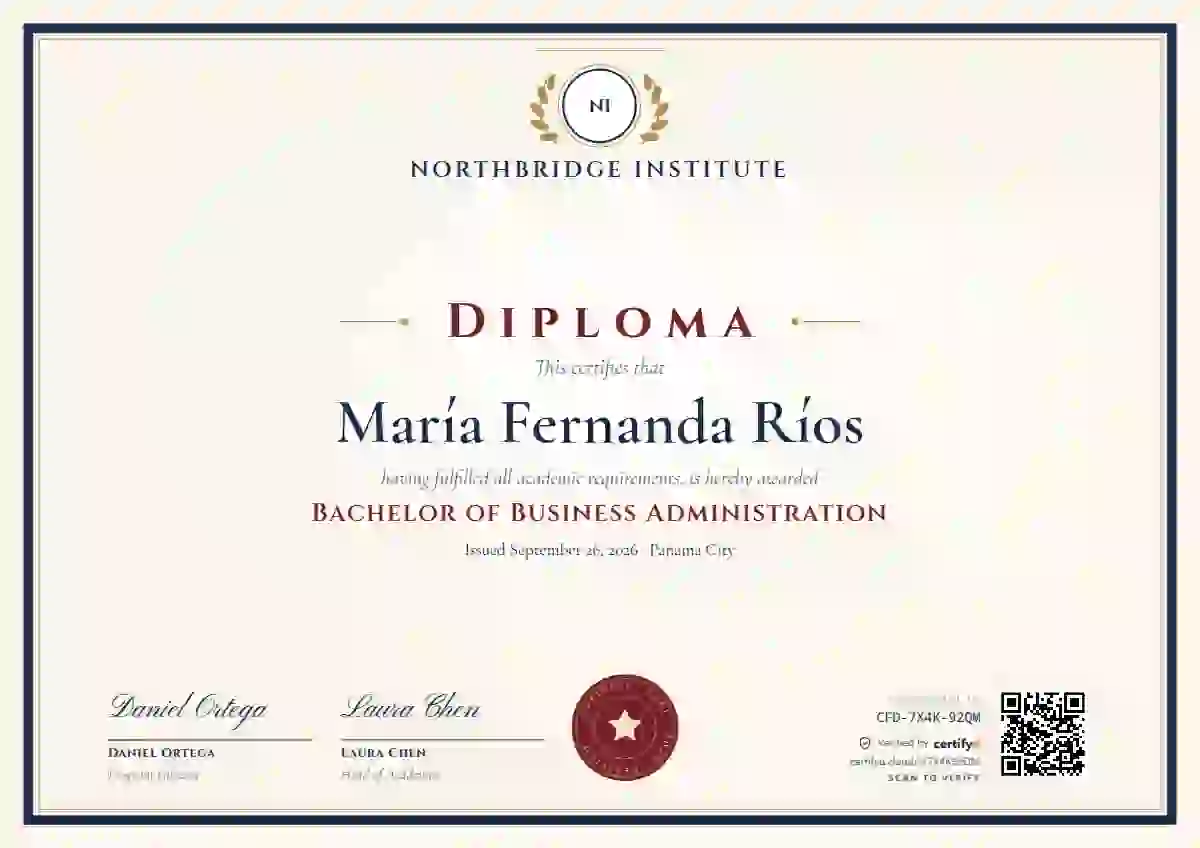 Academic Crest academic diploma certificate template