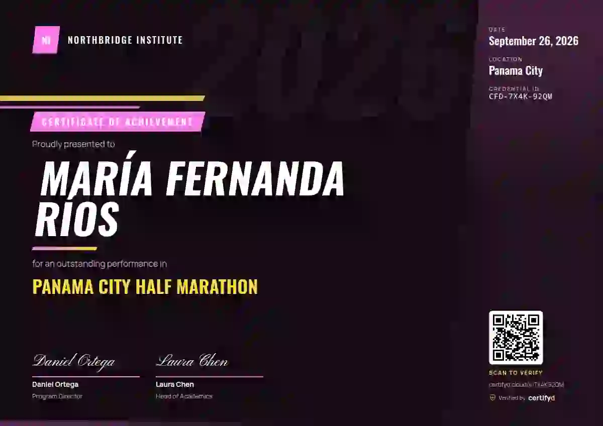 Plantilla de certificado Sports Dynamic Fuchsia de deportes