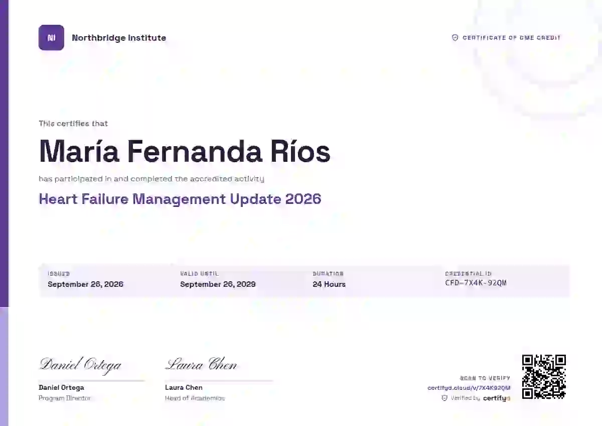 Plantilla de certificado Corporate Clean Violet de salud y educación médica continua