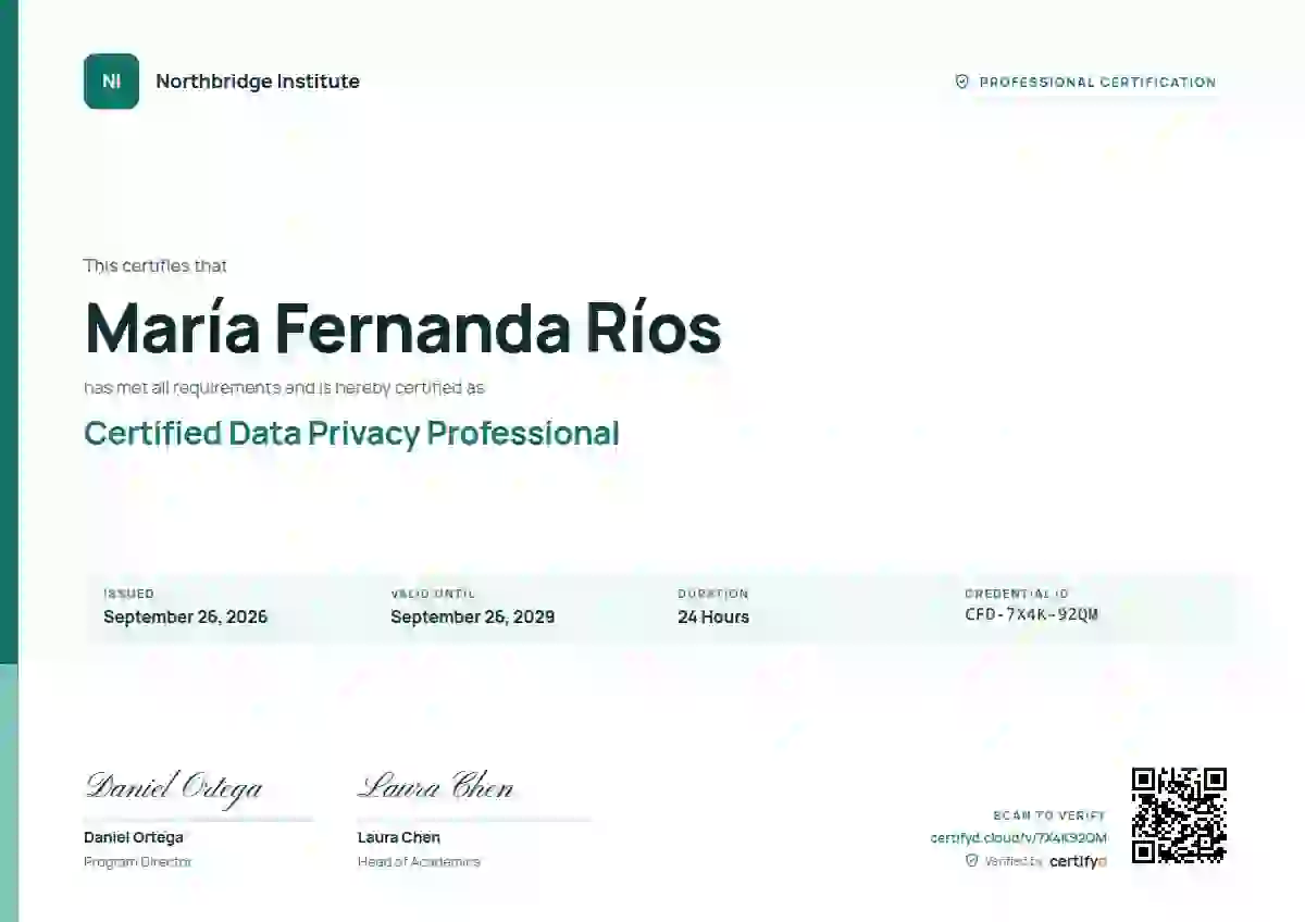 Plantilla de certificado Corporate Clean Seafoam de certificación profesional