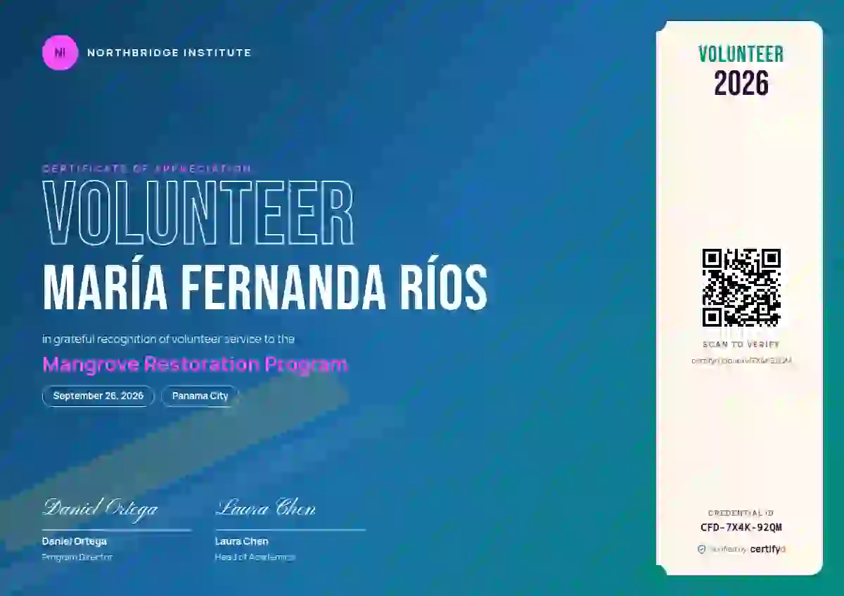 Festival Fuchsia volunteer appreciation certificate template