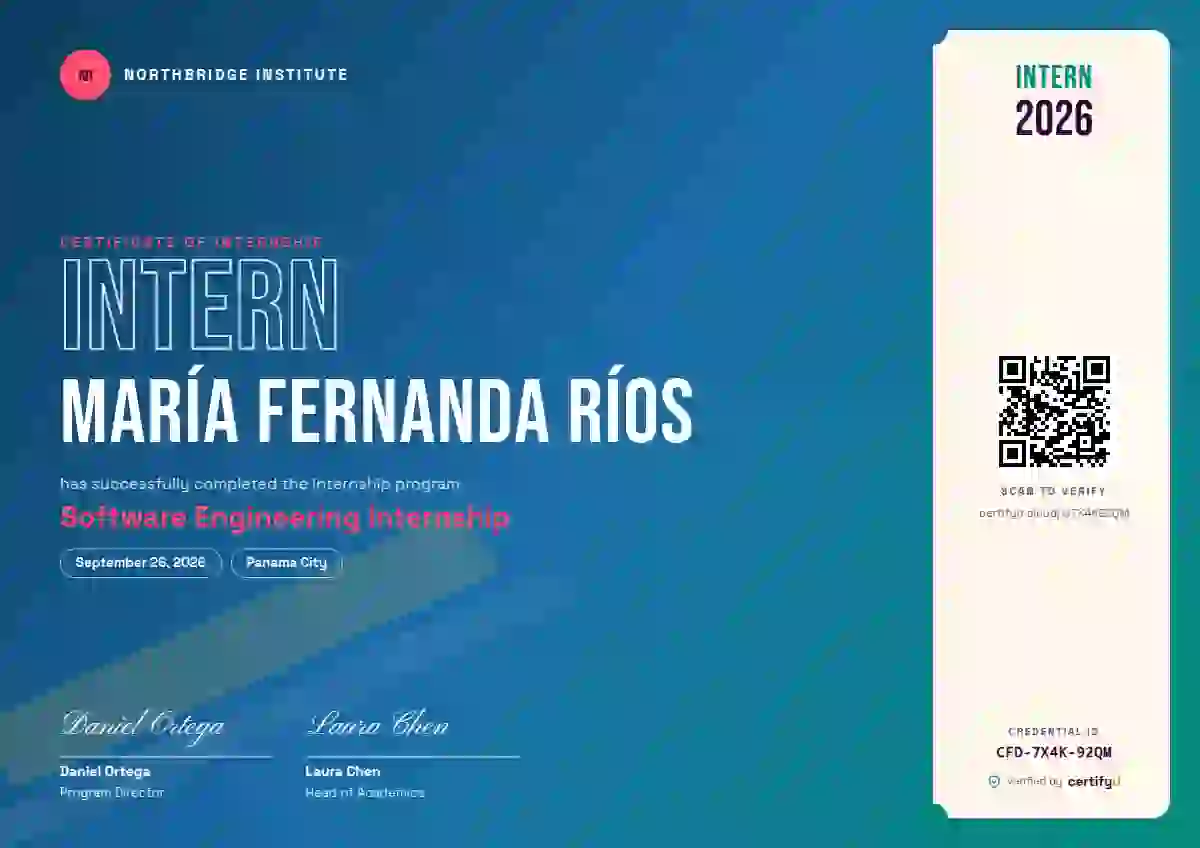 Festival Ruby internship certificate template