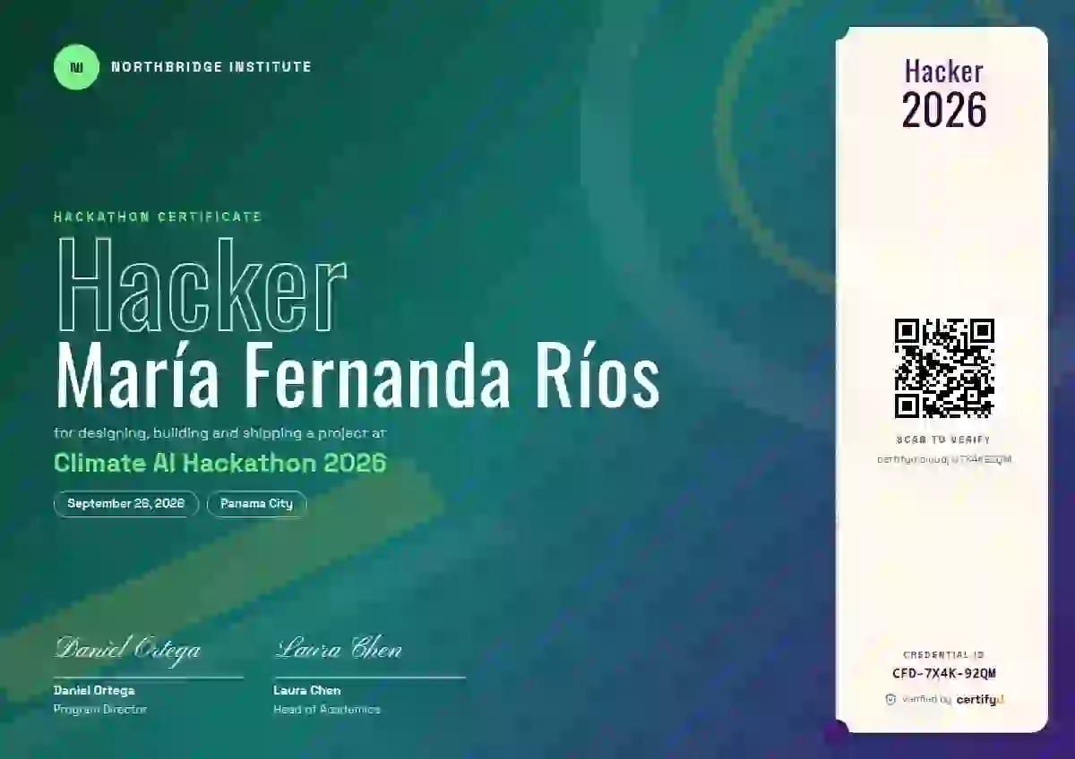 Plantilla de certificado Festival Meadow de hackatón