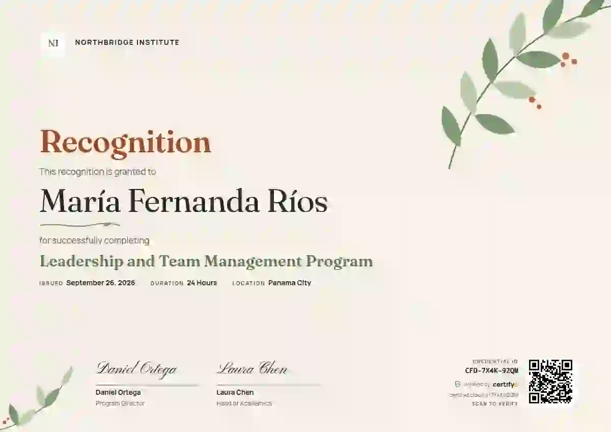 Botanical latin america certificate template
