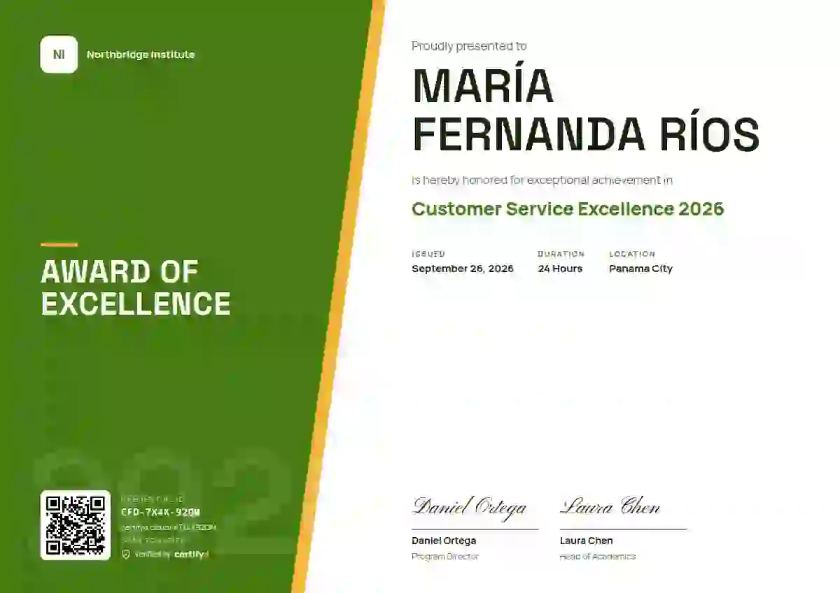 Split Panel Fern awards and achievement certificate template